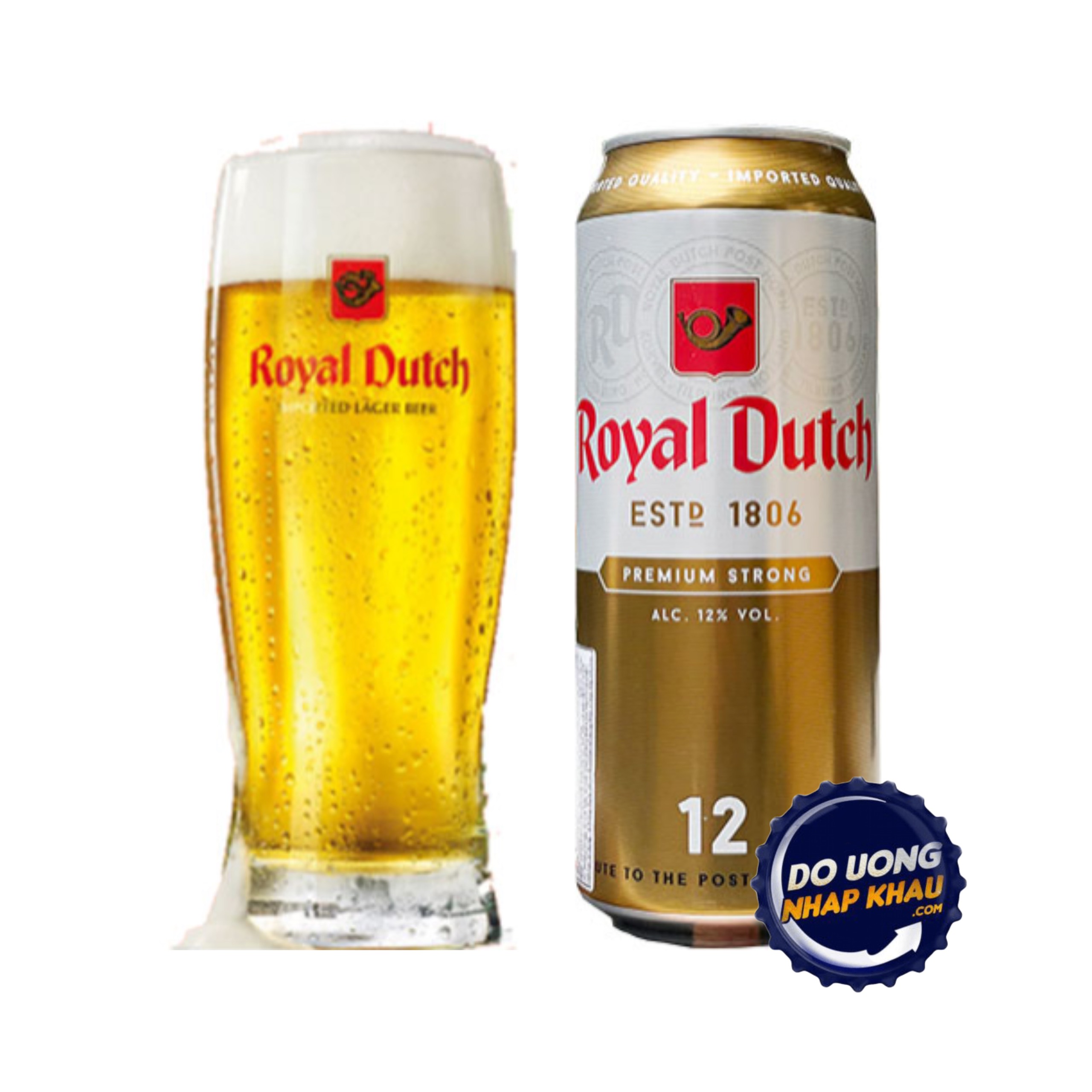 Bia Royal Dutch 12% Hà Lan - 24 Lon 500Ml - Đồ Uống Nhập Khẩu