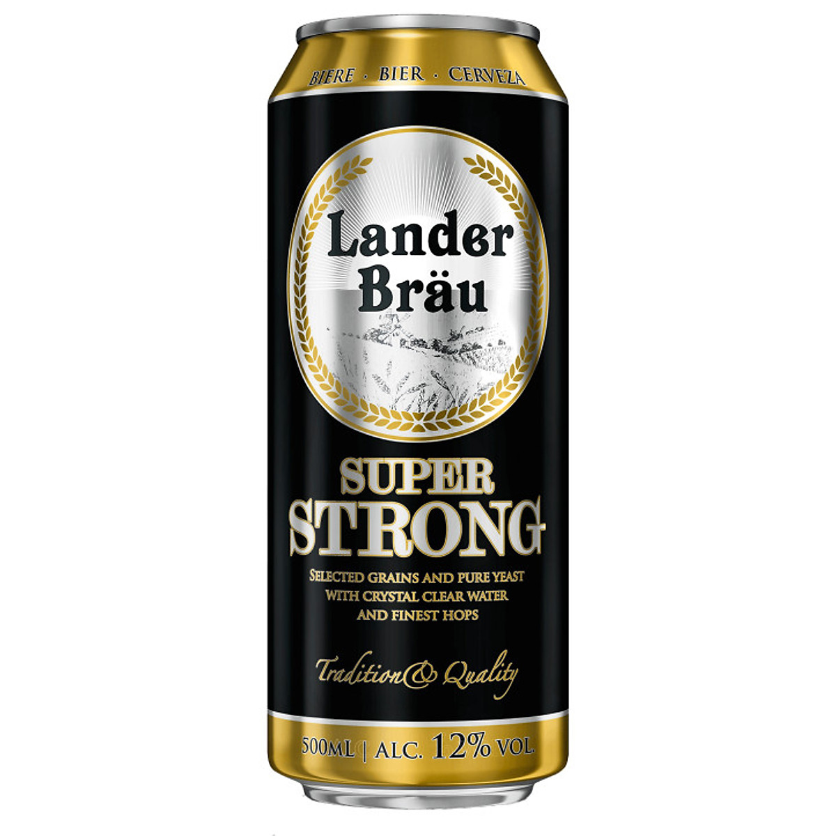 Bia Lander Brau Super Strong 12% Hà Lan - 12 Lon 500Ml - Đồ Uống Nhập Khẩu